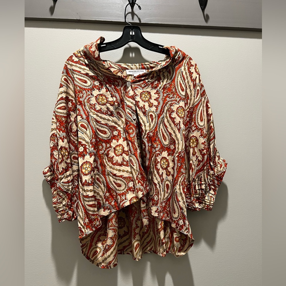 Emerson Fry MANDARIN COLLAR TOP NWOT